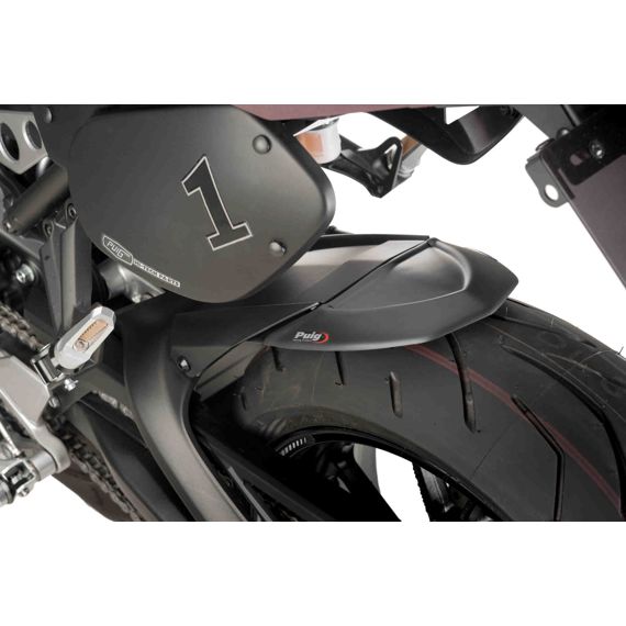 Achterspatbord verlenger mat zwart voor het originele spatbord Yamaha Tracer 9 / GT '21-