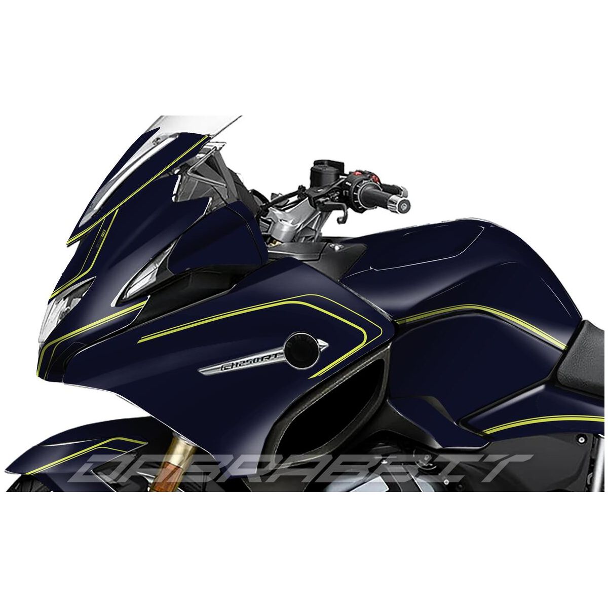 BMW R 1200/1250 RT stickerset Blueyellow