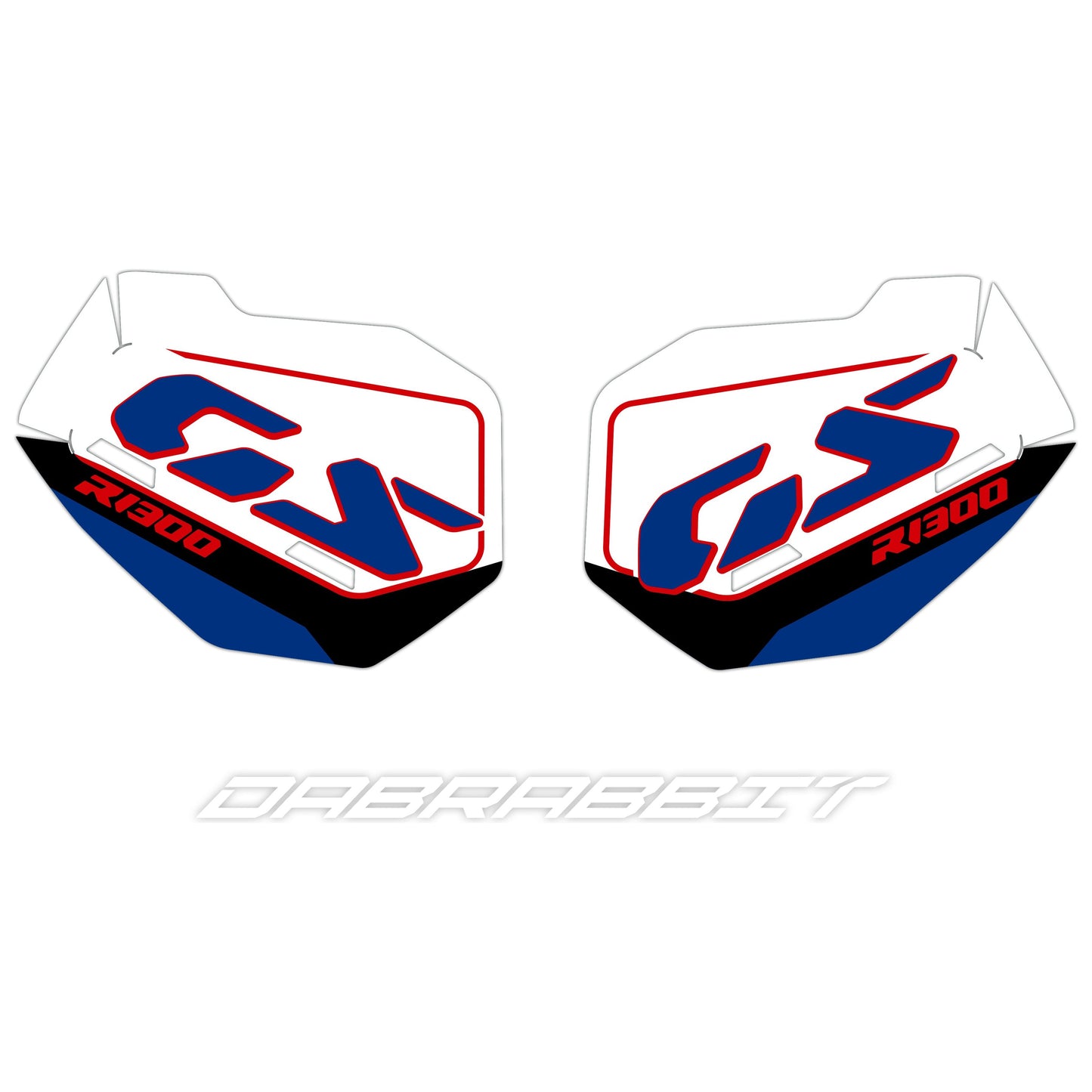 BMW R 1300 GS VARIO koffer stickerset blue