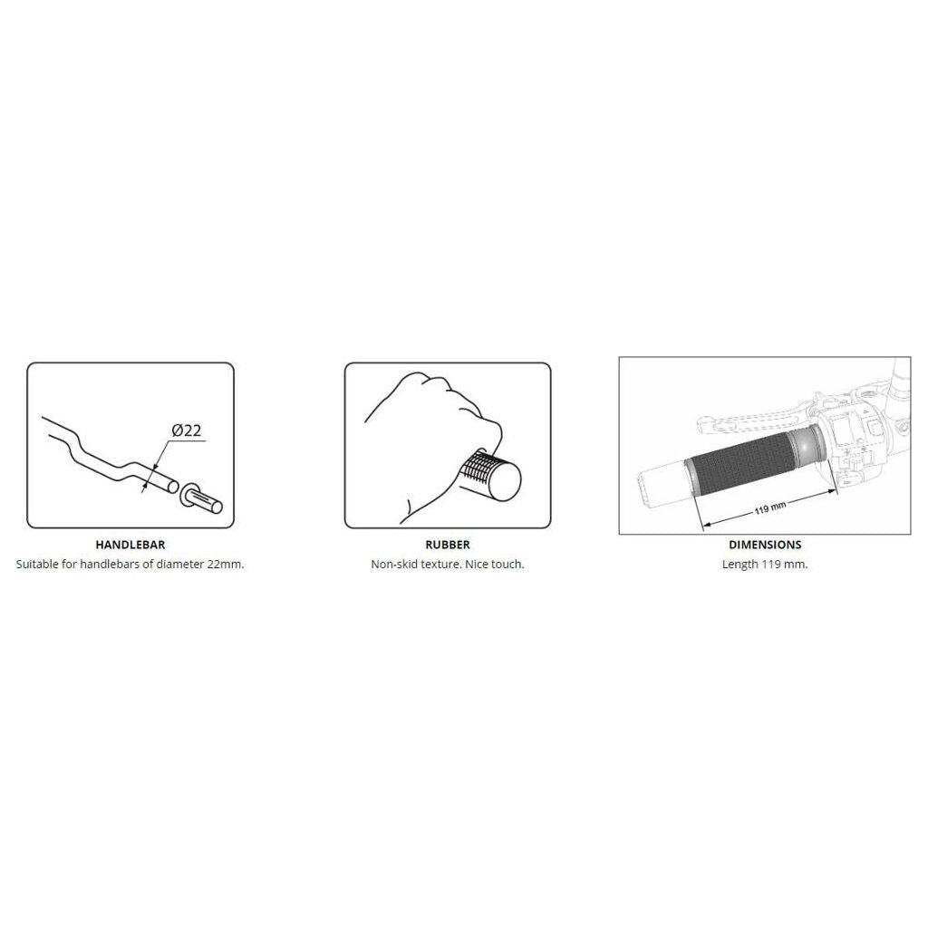 Handvatten Puig HI-TECH basic grips Medium (119mm)