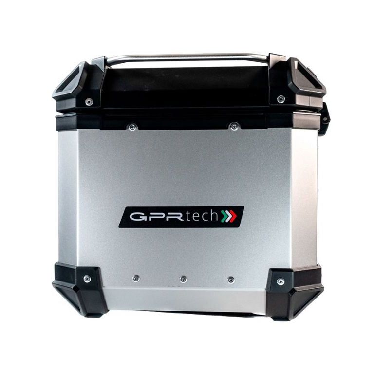 Topkoffer ALPI-TECH 35L zilver met universele bevestigingsplaat