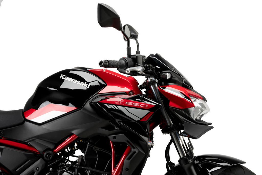 Naked Front Spoiler mat zwart Puig voor Kawasaki Z650 '21-