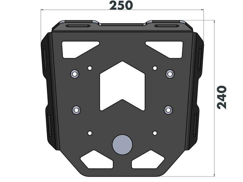 Topdrager zwart Minirack Hepco&Becker Ducati DesertX '22-
