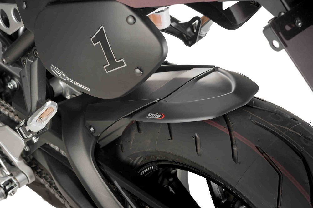 Achterspatbord verlenger Puig mat zwart voor het originele spatbord Kawasaki Versys 1000 '19-