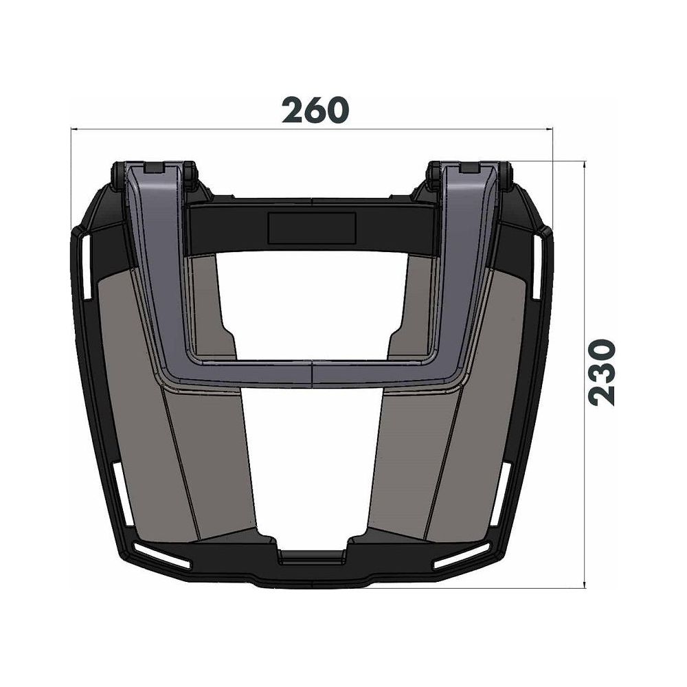 Topdrager zwart Easyrack Hepco&Becker BMW F800GS '24- (voor op orig. RVS rek)
