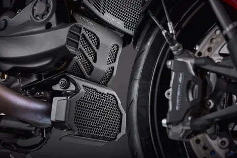 Radiator/oliekoeler/engine guard cover set zwart Evotech Performance Ducati Hypermotard 950/SP '19-
