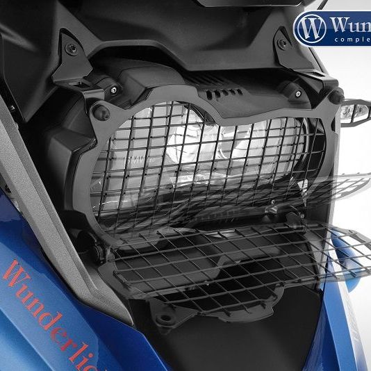 Foldable headlight protector clear protect BMW R1200GS LC '17-- black Wunderlich