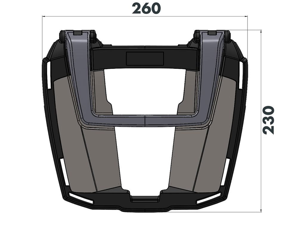Topdrager antraciet Easyrack Hepco&Becker Yamaha MT-07 '21-