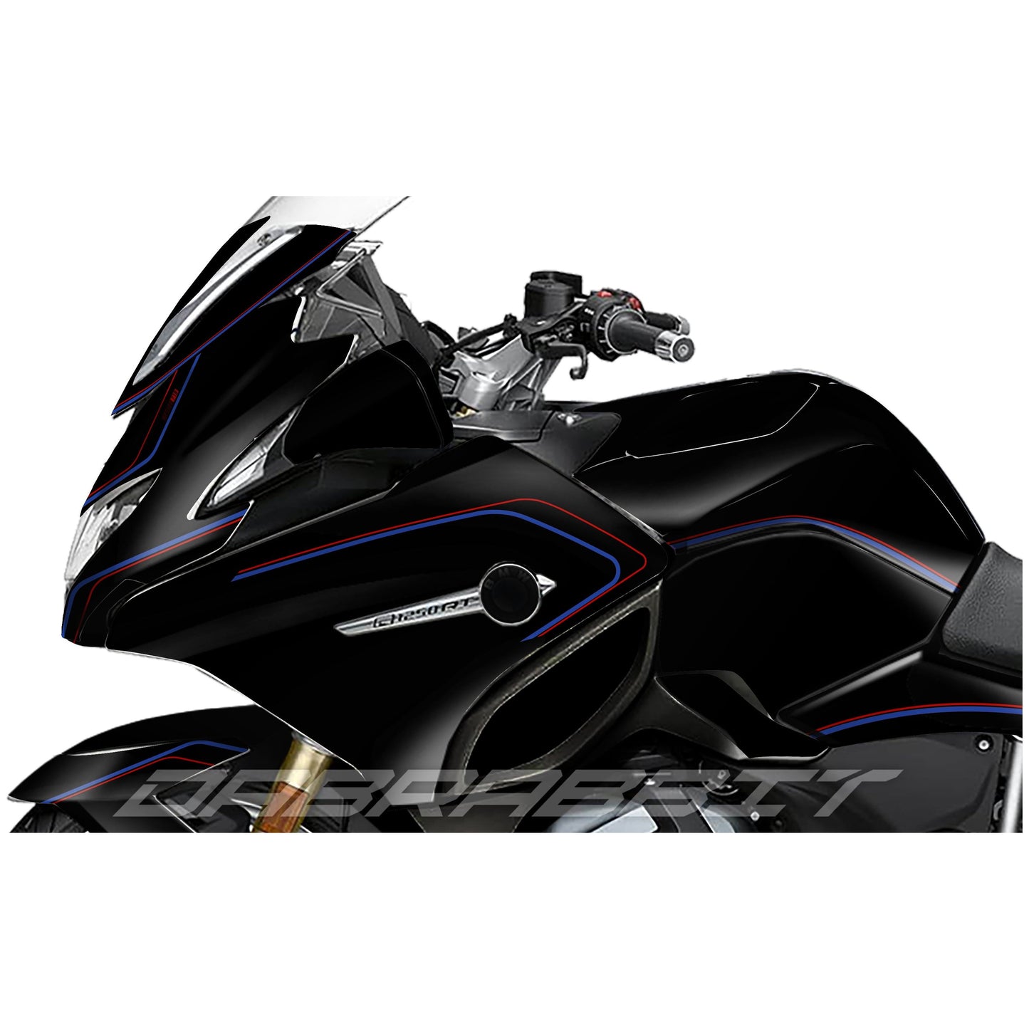 BMW R 1200/1250 RT stickerset zwart M