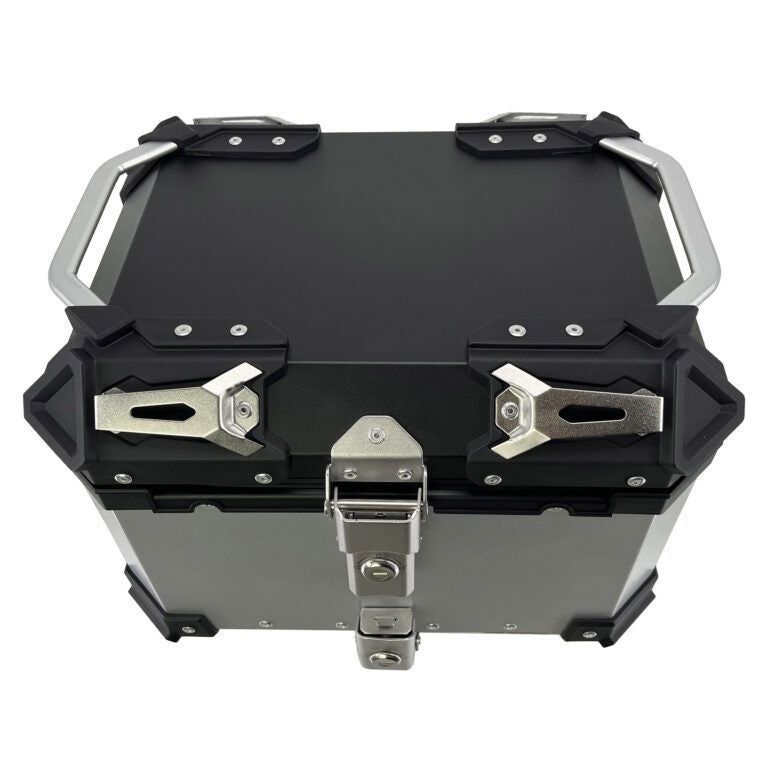Topkoffer ALPI-TECH 35L zilver met universele bevestigingsplaat