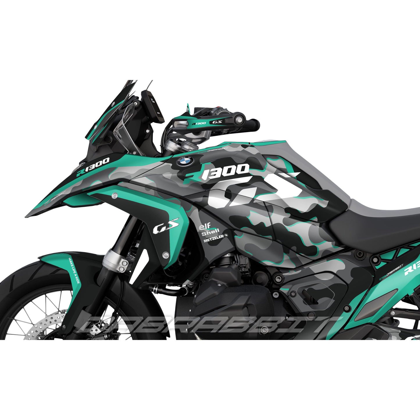 BMW R1300GS stickerset pack mintcamo