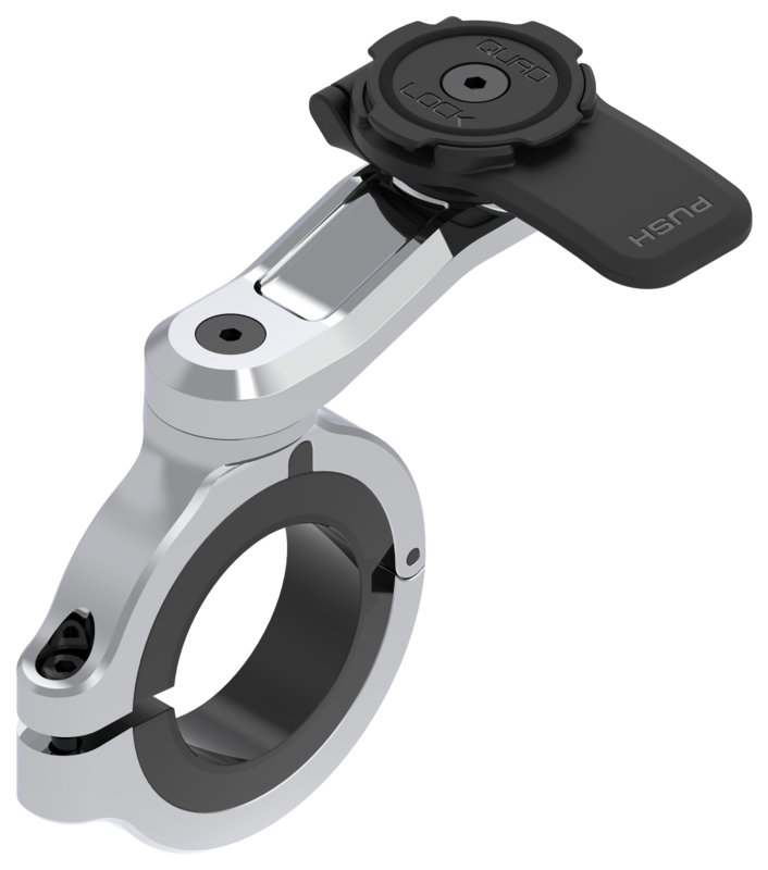 QUAD LOCK Pro Chrome Handlebar Mount - Large for FATBAR / Special CUSTOM handlebars