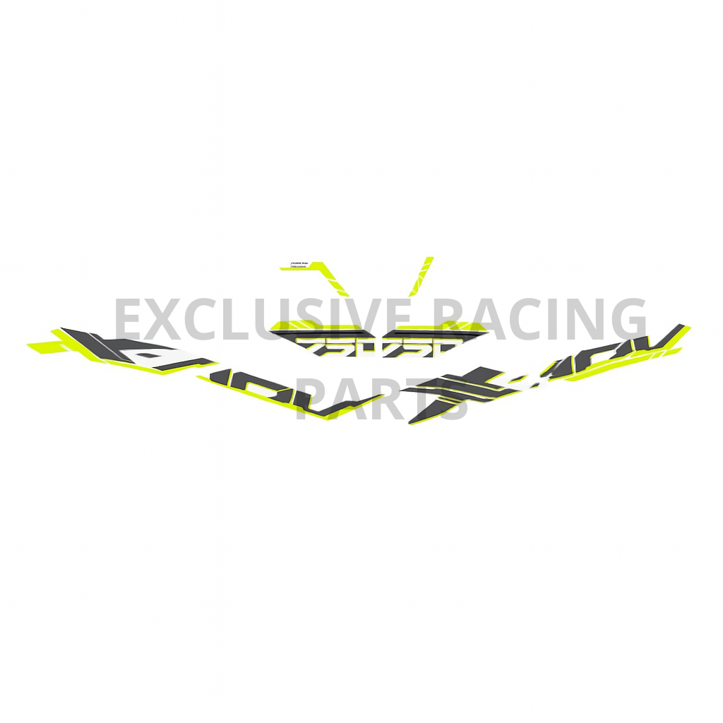 Stickerset Honda X-ADV 750 2025 – Zilver/Fluo Geel Design