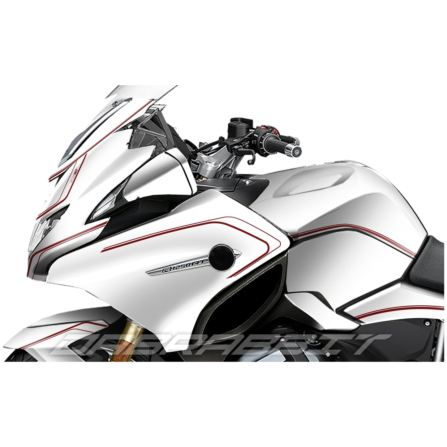BMW R 1200/1250 RT stickerset wit R