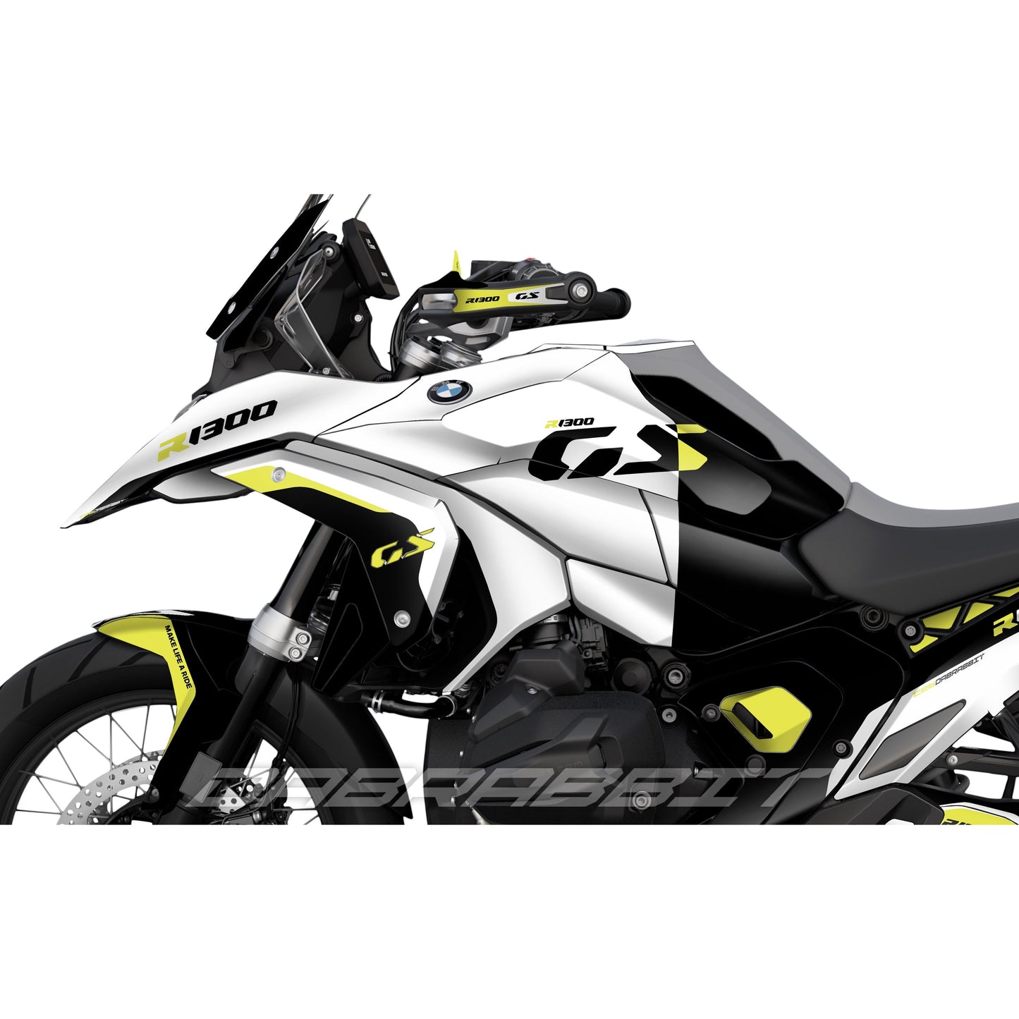 BMW R1300GS stickerset pack wit-fluo