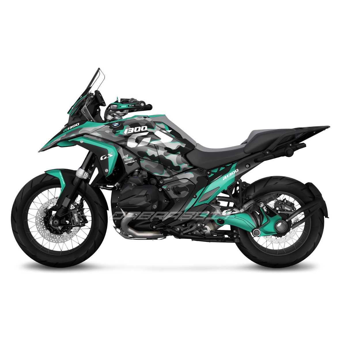 BMW R1300GS stickerset pack mintcamo