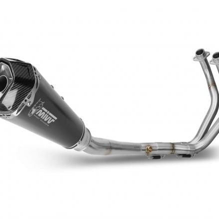 COMPLETE EXHAUST 2x1 MIVV DELTA RACE BLACK STEEL CARBON YAMAHA MT-07 / FZ-07 2021-2024