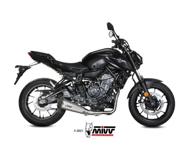 COMPLETE EXHAUST 2x1 MIVV DELTA RACE STEEL CARBON YAMAHA MT-07 2014-2020