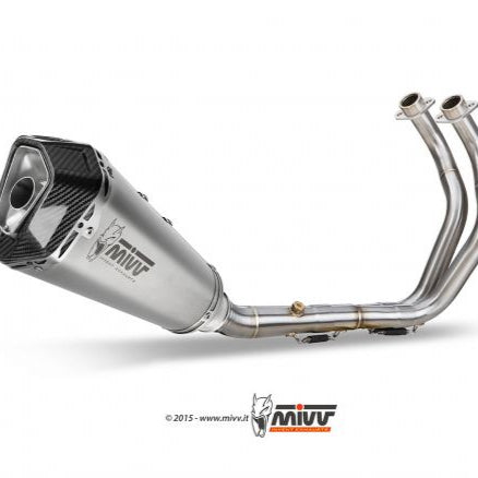 COMPLETE EXHAUST 2x1 MIVV DELTA RACE STEEL CARBON YAMAHA MT-07 2014-2020