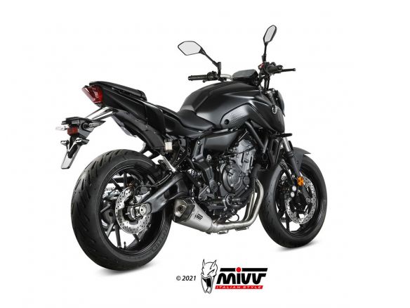 COMPLETE EXHAUST 2x1 MIVV DELTA RACE STEEL CARBON YAMAHA MT-07 / FZ-07 2021-2024