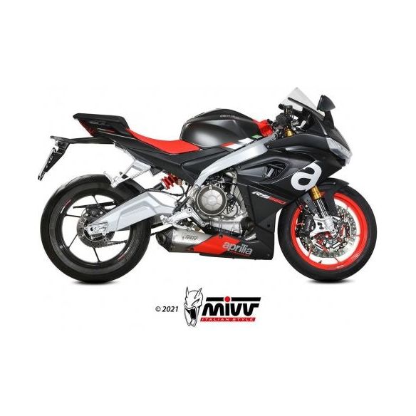 MIVV Complete Uitlaatsysteem 1x1 Delta Race Roestvrijstaal voor Aprilia RS 660 (2020-2024)