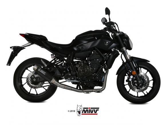 MIVV COMPLETE EXHAUST SYSTEM 2x1 CARBON GP PRO YAMAHA MT-07 / FZ-07 2021-2024
