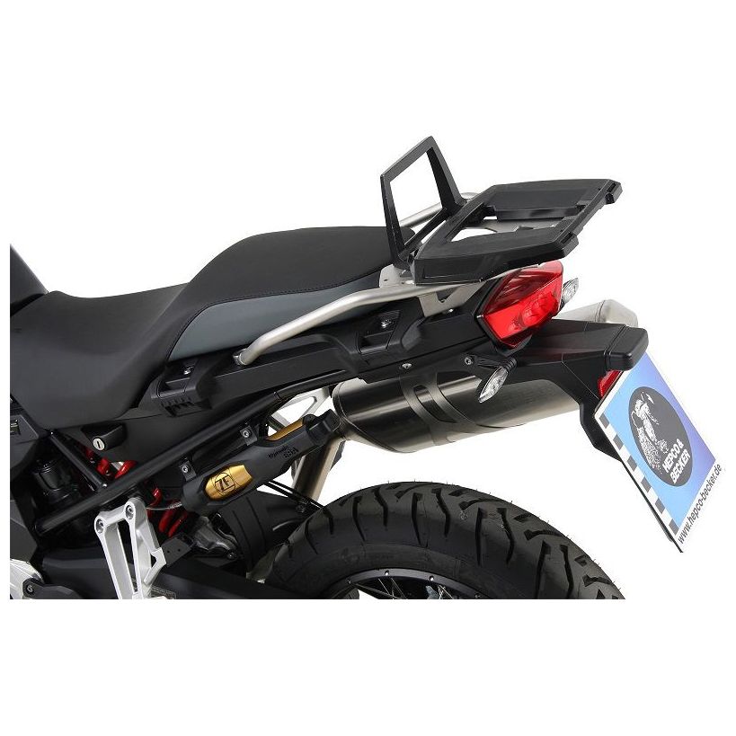 Support supérieur noir Alurack Hepco&amp;Becker BMW F800GS '24- (pour support d'origine en acier inoxydable)