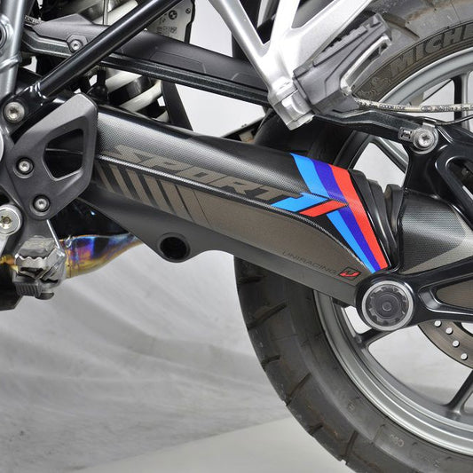Cardan protection sticker Uniracing BMW R1200GS / Adventure -'13 sport zwart