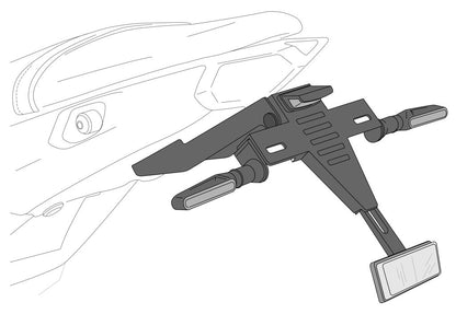 Kentekenplaathouder zwart Puig BMW R1300GS '23-