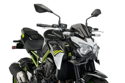 Naked Front Spoiler mat zwart Puig voor Kawasaki Z900 '20-