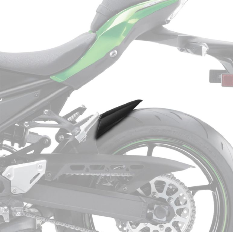 Achterspatbord verlenger mat zwart voor het originele spatbord Kawasaki Z900/RS/CAFE