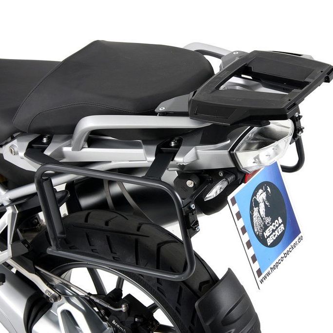 Topdrager zilver Alurack Hepco&Becker BMW R1200GS LC '13-'18