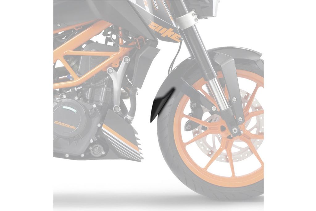 Voorspatbord verlenger voor de achterkant zwart Puig KTM 125/390 Duke '17-'21