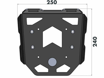 Topdrager zwart Minirack Hepco&Becker Ducati DesertX '22-