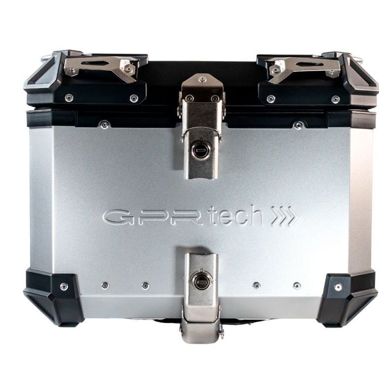 Topkoffer ALPI-TECH 35L zilver met universele bevestigingsplaat