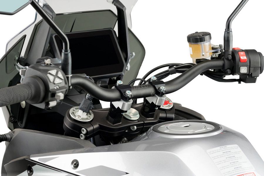 Stuurverhogers 20mm zilver Puig BMW R1200GS / R1250GS / Adventure