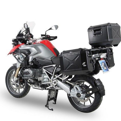 Topdrager zilver Alurack Hepco&Becker BMW R1200GS LC '13-'18