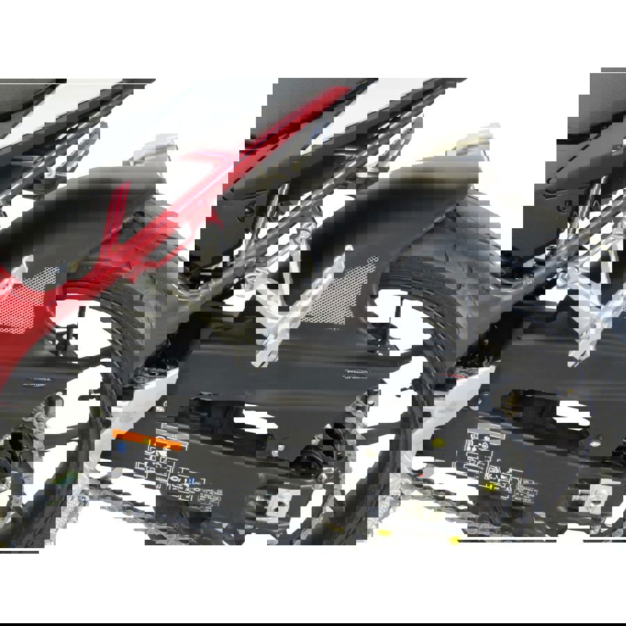 Achterspatbord sport-line mat zwart met zilver gaas Honda CB750 Hornet '23-