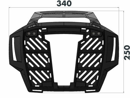 Topdrager Alurack zwart Hepco&Becker BMW R1300GS '23-