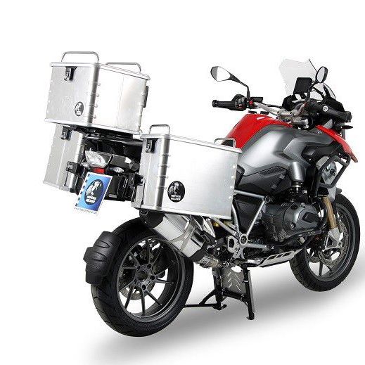 Topdrager zilver Alurack Hepco&Becker BMW R1200GS LC '13-'18