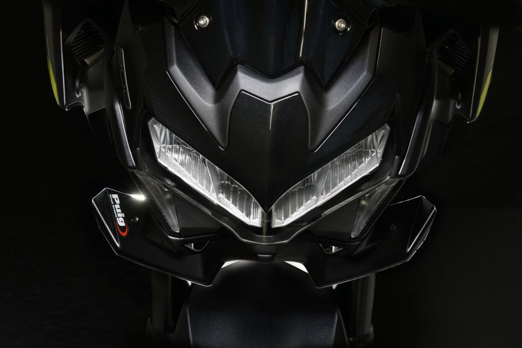 Naked Front Spoiler mat zwart Puig voor Kawasaki Z900 '20-