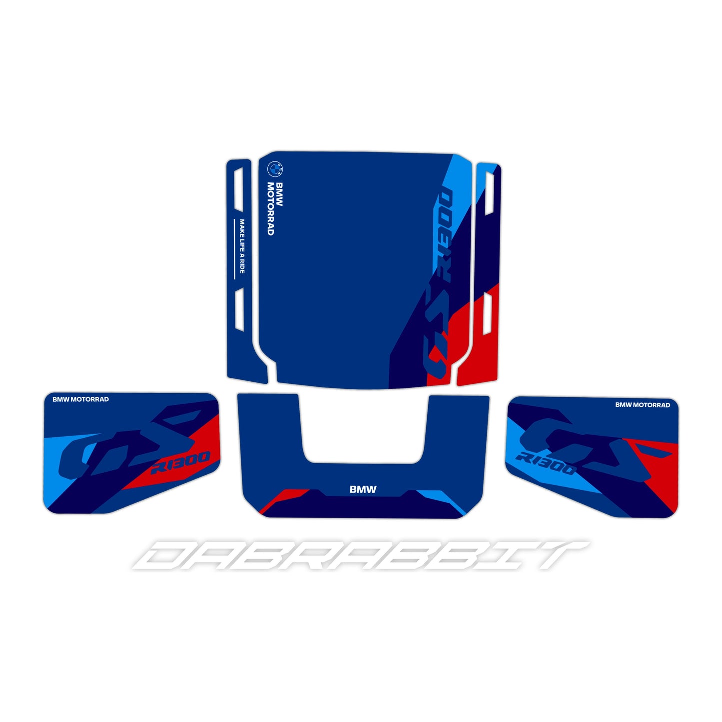 BMW R 1300 GS VARIO kofferstickerset (MC-BL)