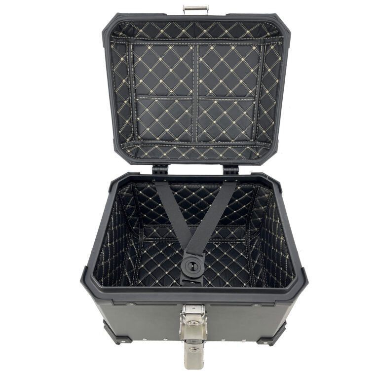 Topkoffer ALPI-TECH 35L zilver met universele bevestigingsplaat