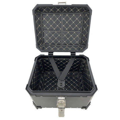 Topkoffer ALPI-TECH 35L zilver met universele bevestigingsplaat