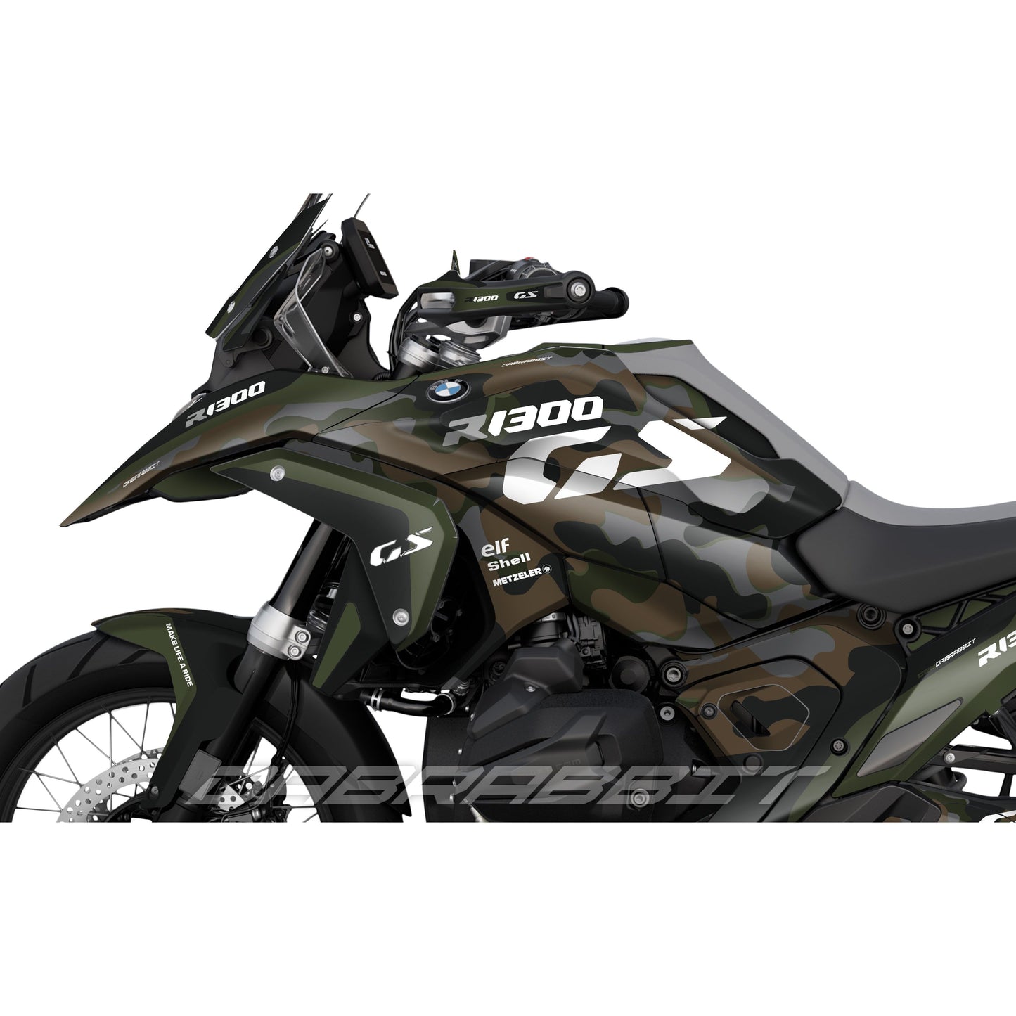BMW R1300GS stickerset pack camogreen