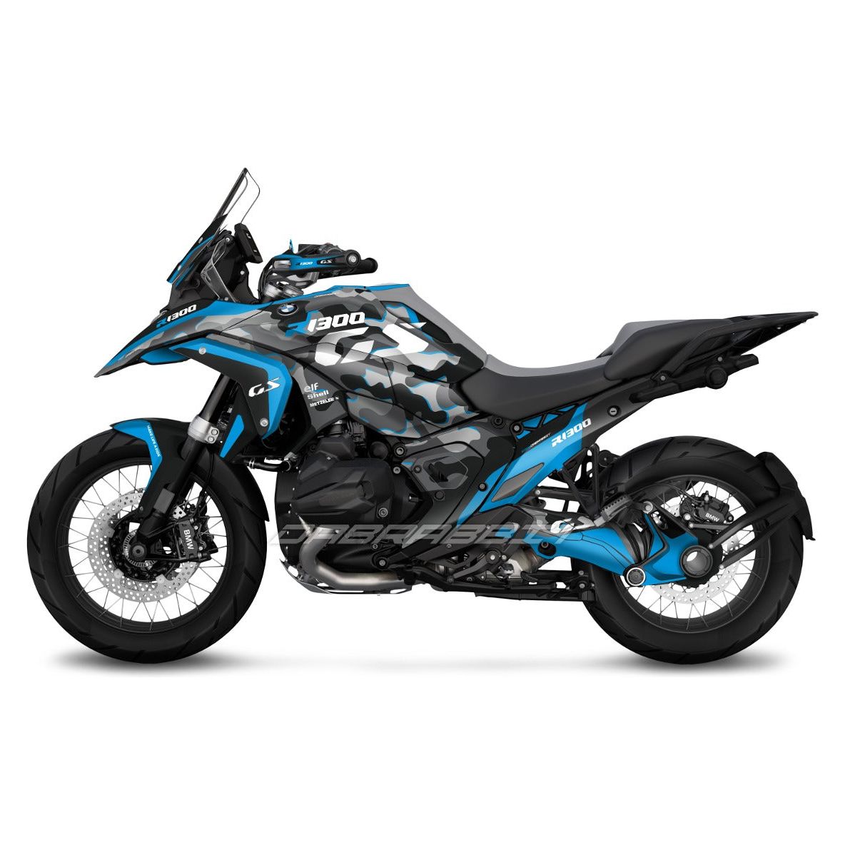 BMW R1300GS stickerset pack camoblue