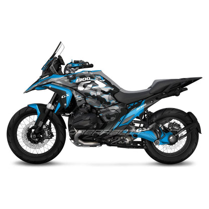 BMW R1300GS stickerset pack camoblue