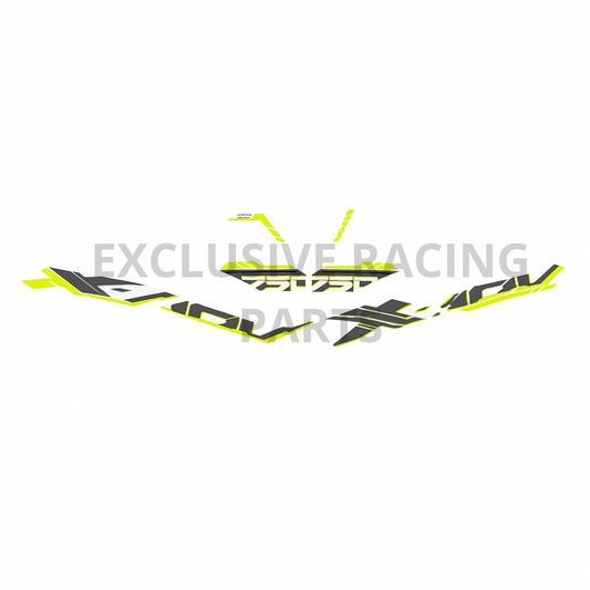 Stickerset Honda X-ADV 750 2025 – Zilver/Fluo Geel Design