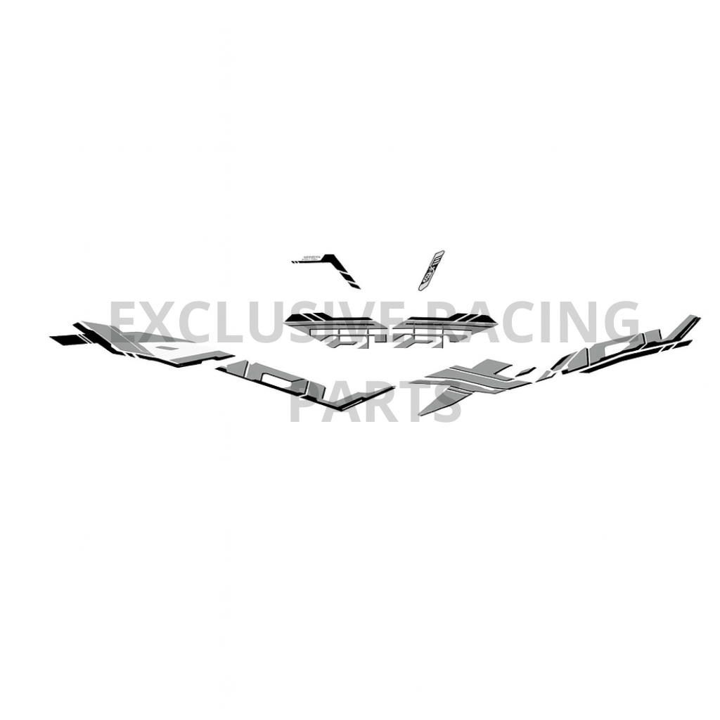 Stickerset Honda X-ADV 750 2025 – Zilver/Zwart Edition
