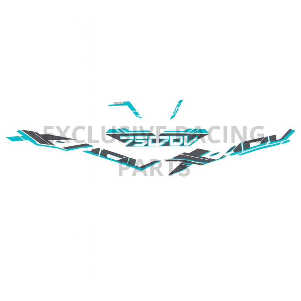 Stickerset Honda X-ADV 750 2025 – Zilver/Mint Edition